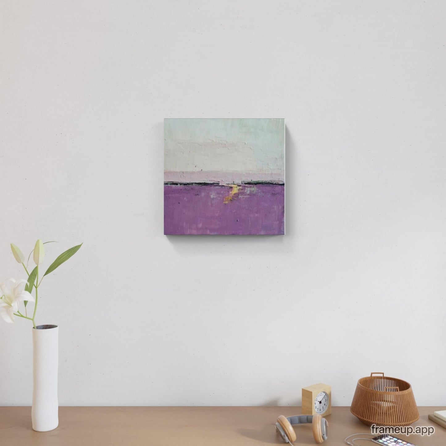 Verträumt 3 / 30 x 30 cm / lila abstrakte acrylbilder auf leinwand