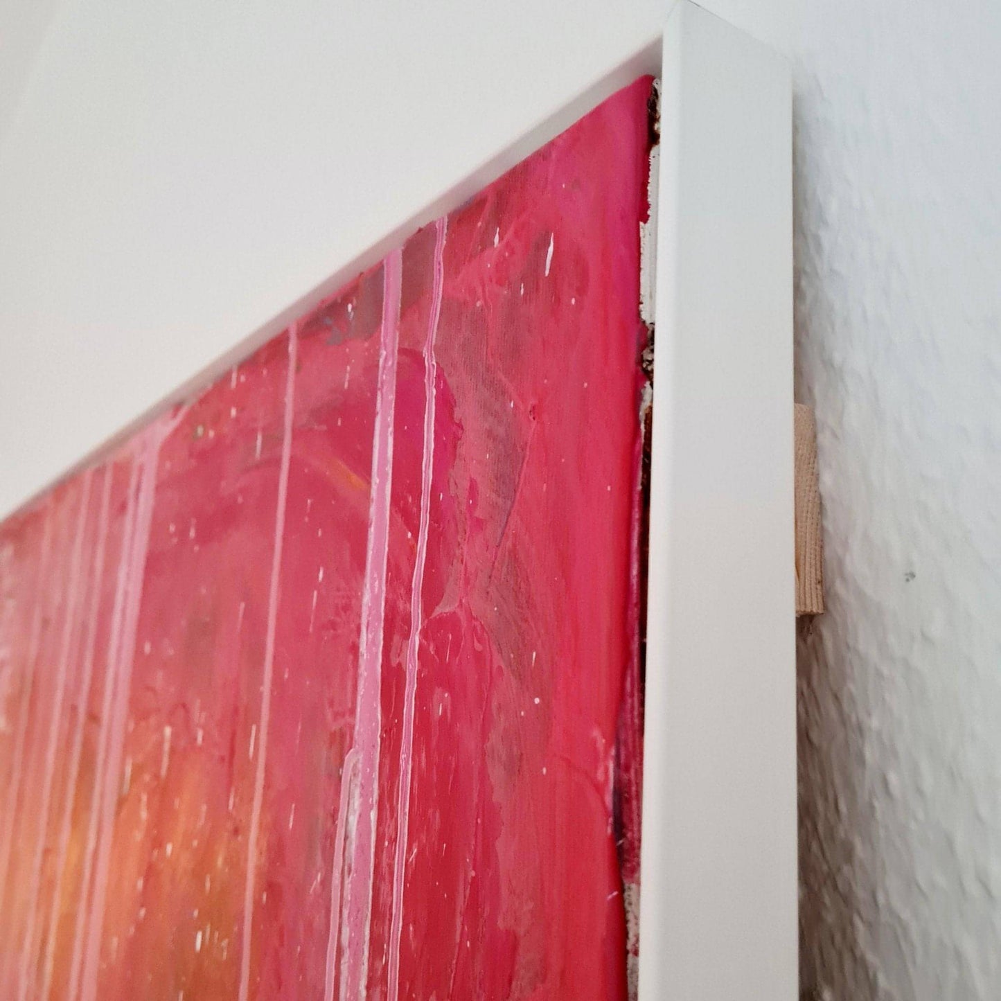 Rotes Kunstwerk für Treppenaufgang - Thema: Ideenrunde Abstrakte Bilder & moderne Auftragsmalerei, abstrakte große bilder online kaufen, Auftrags Malere