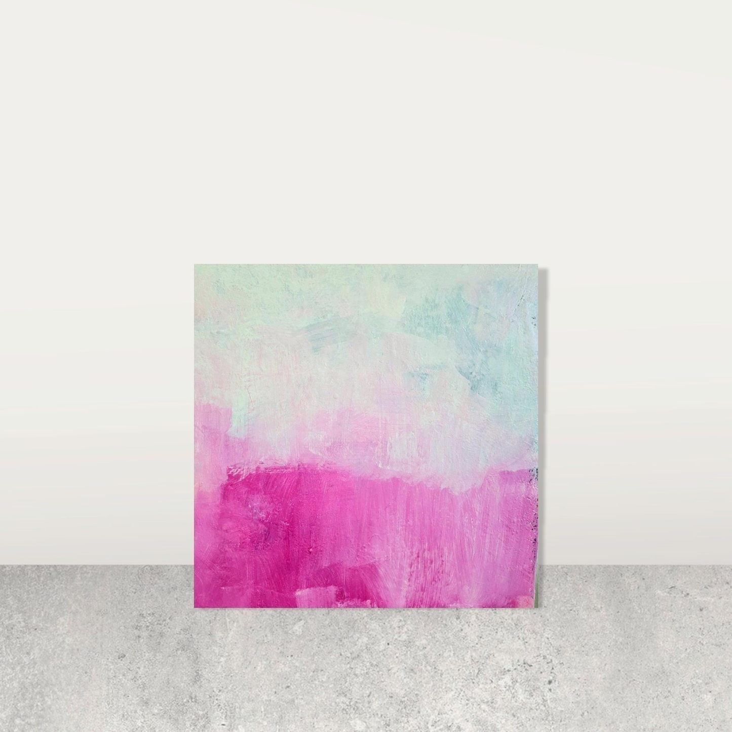 "Frei sein" - Abstraktes Gemälde in Weiß und Pink auf 100 x 100 cm Leinwand Abstrakte Bilder & moderne Auftragsmalerei, abstrakte große bilder online kaufen, Auftrags Malere