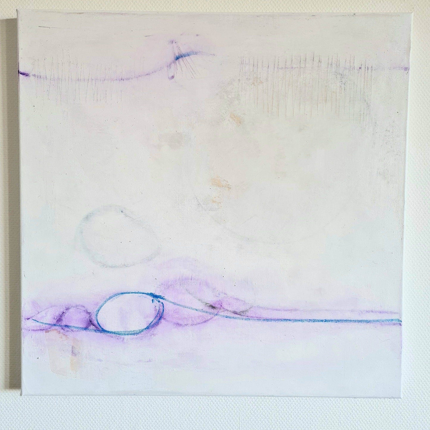 Sommeranfang in abstraktem Weiß: Acrylbild als individueller Auftrag Abstrakte Bilder & moderne Auftragsmalerei, abstrakte große bilder online kaufen, Auftrags Malere