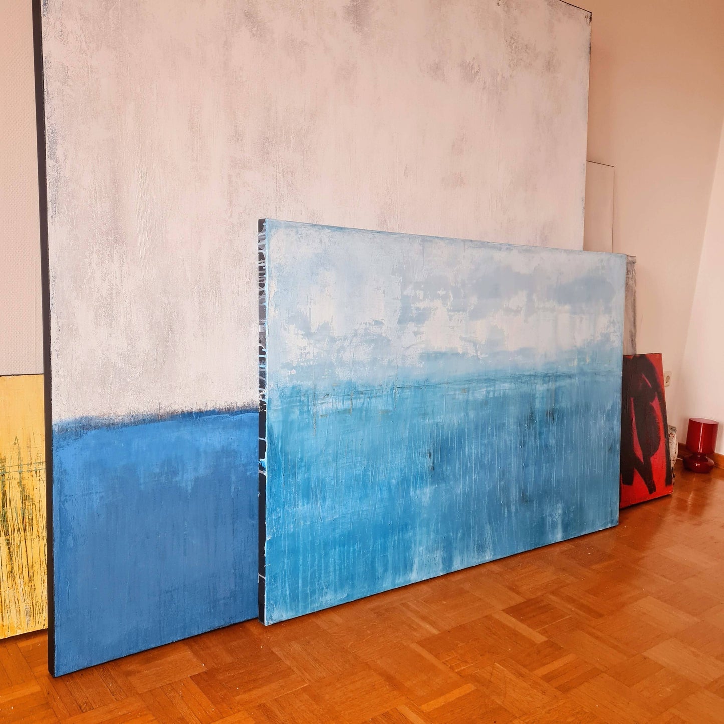 Kälteeinbruch / 150 x 100 cm / blau Kunst
