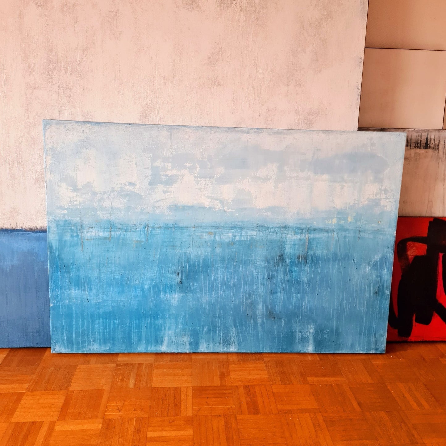 Kälteeinbruch / 150 x 100 cm / blau Kunst