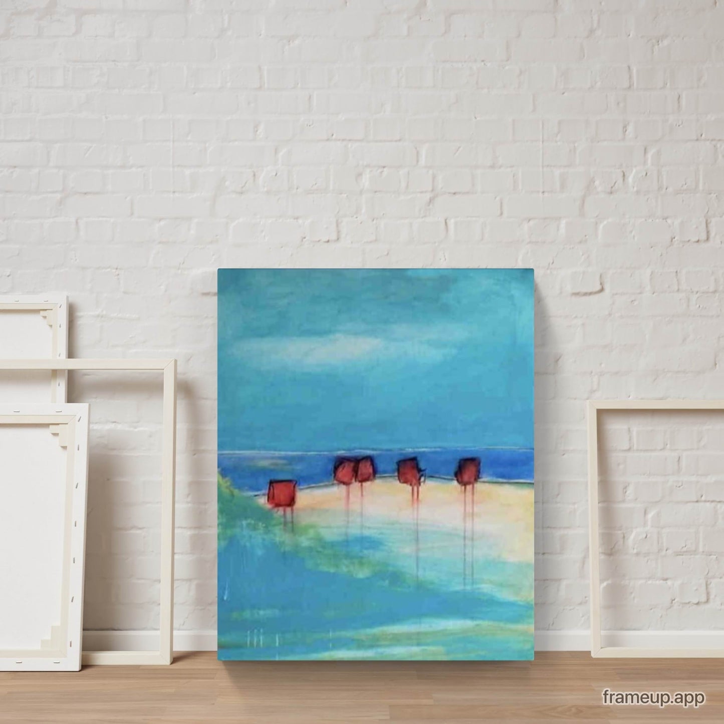 Strandkorbliebe - Abstrakte Kunst mit maritimem Charme Abstrakte Bilder & moderne Auftragsmalerei, abstrakte große bilder online kaufen, Auftrags Malere