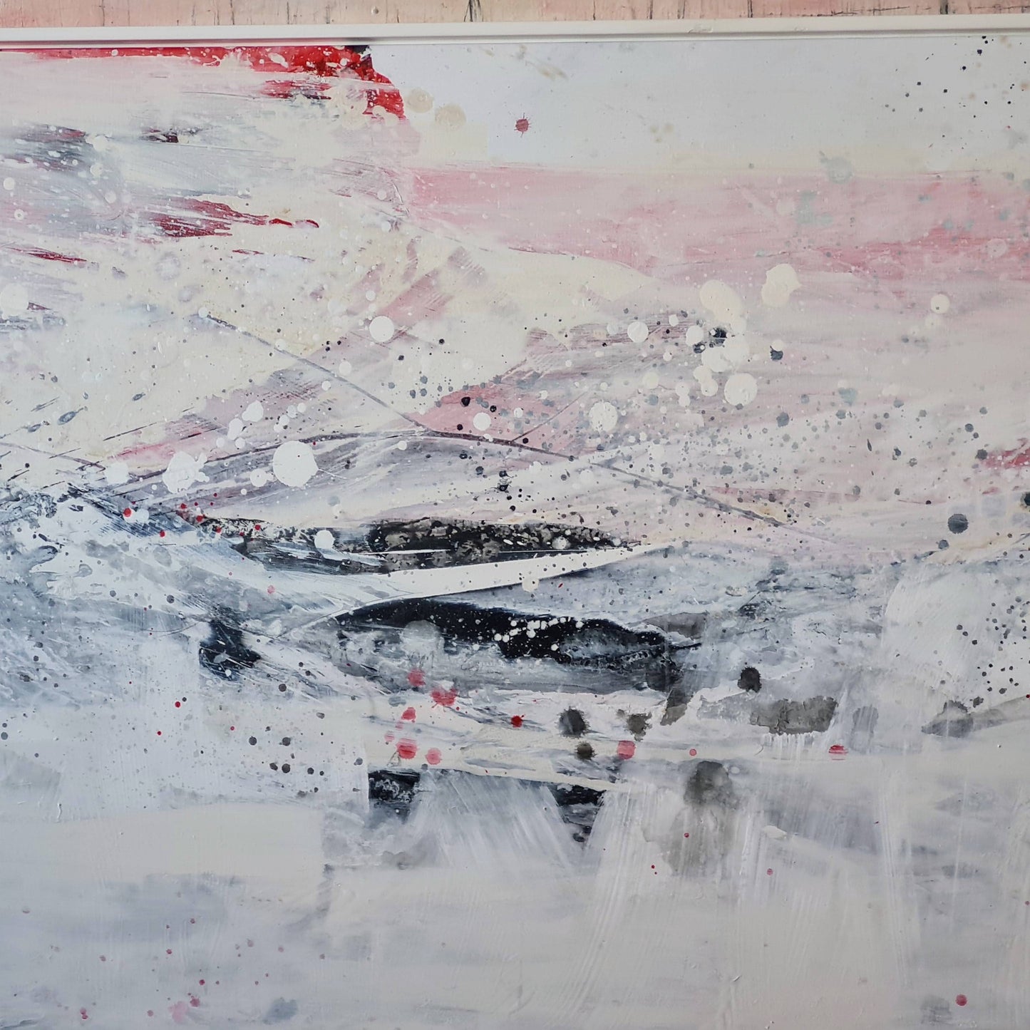 VORHANDEN / weisses bild inkl. Schattenfugenrahmen - modern art Abstrakte Bilder & moderne Auftragsmalerei, abstrakte große bilder online kaufen, Auftrags Malere