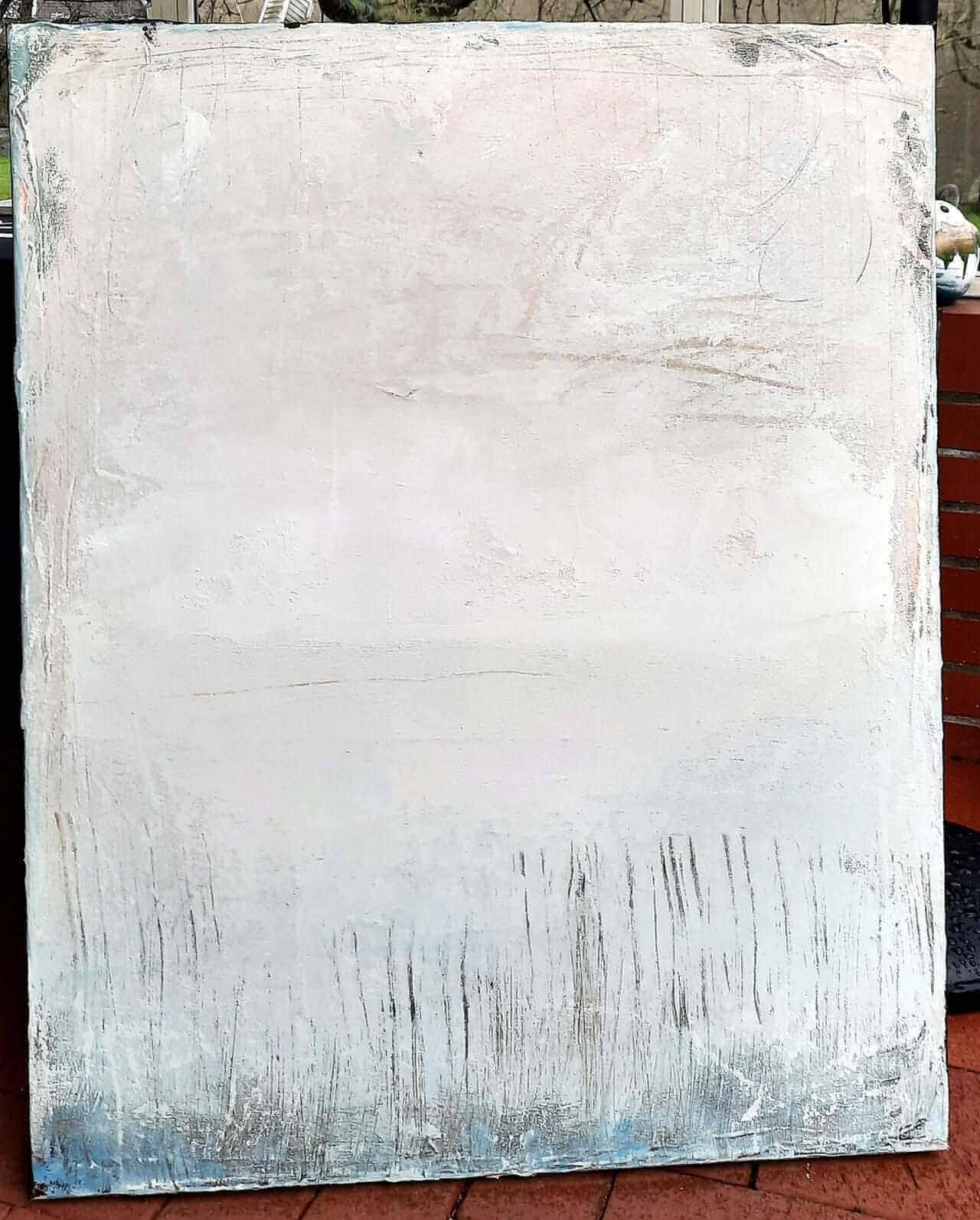 Individuelles Kunstwerk: Auftragsmalerei in zartem Weiß und Blau Abstrakte Bilder & moderne Auftragsmalerei, abstrakte große bilder online kaufen, Auftrags Malere