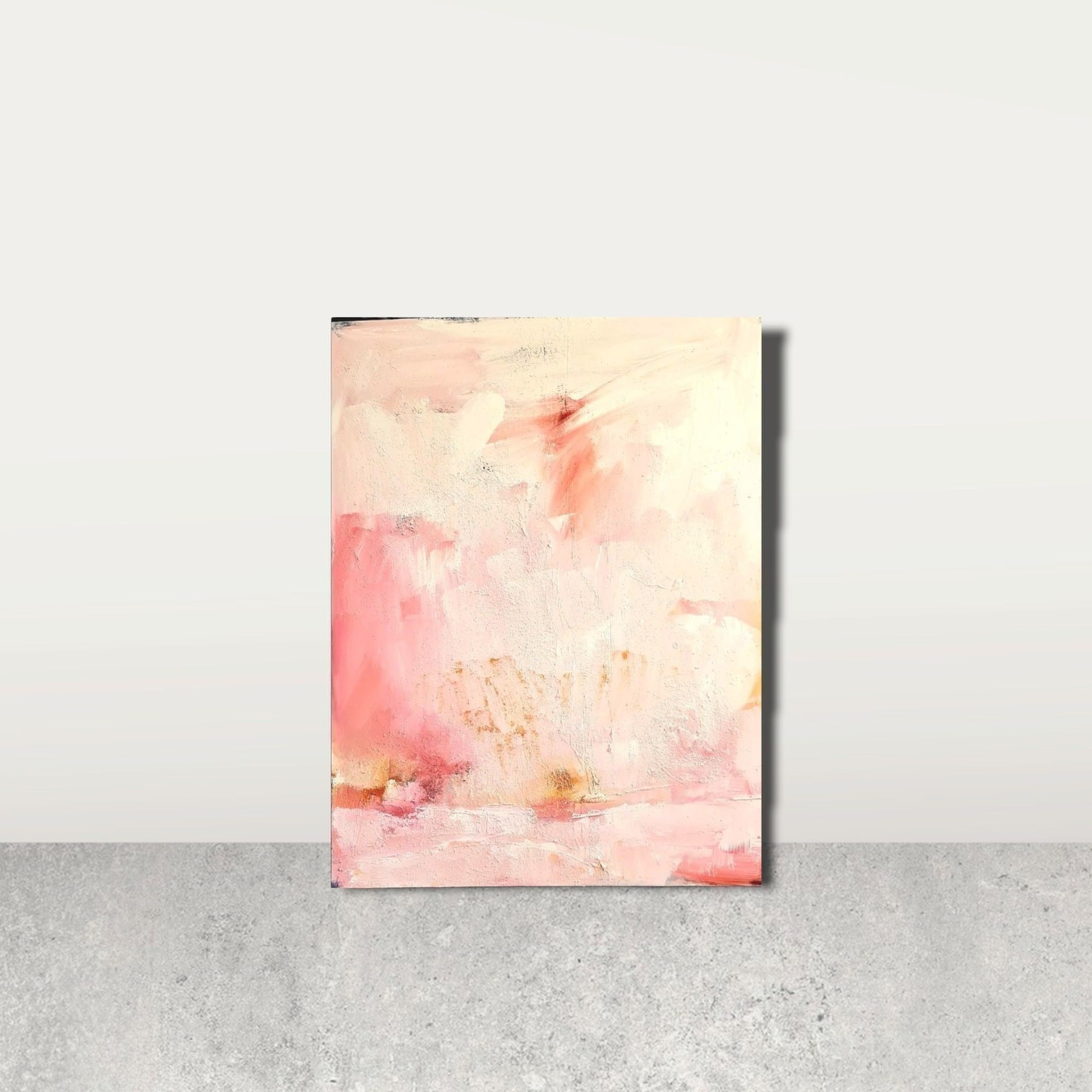 Individuelles Kunstwerk - Sanftes Rosa-Weißes Bild auf Bestellung Abstrakte Bilder & moderne Auftragsmalerei, abstrakte große bilder online kaufen, Auftrags Malere