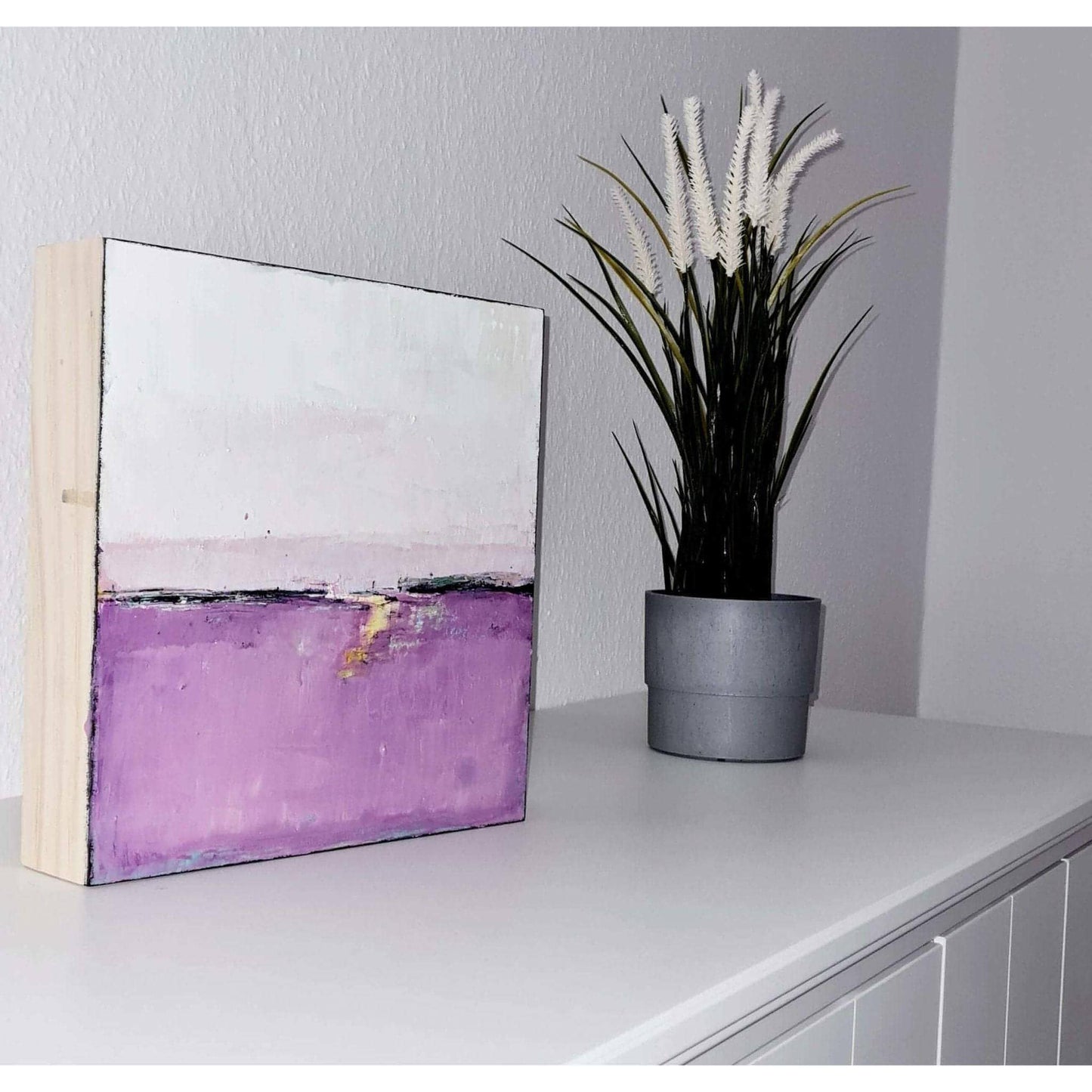 Verträumt 3 / 30 x 30 cm / lila abstrakte acrylbilder auf leinwand