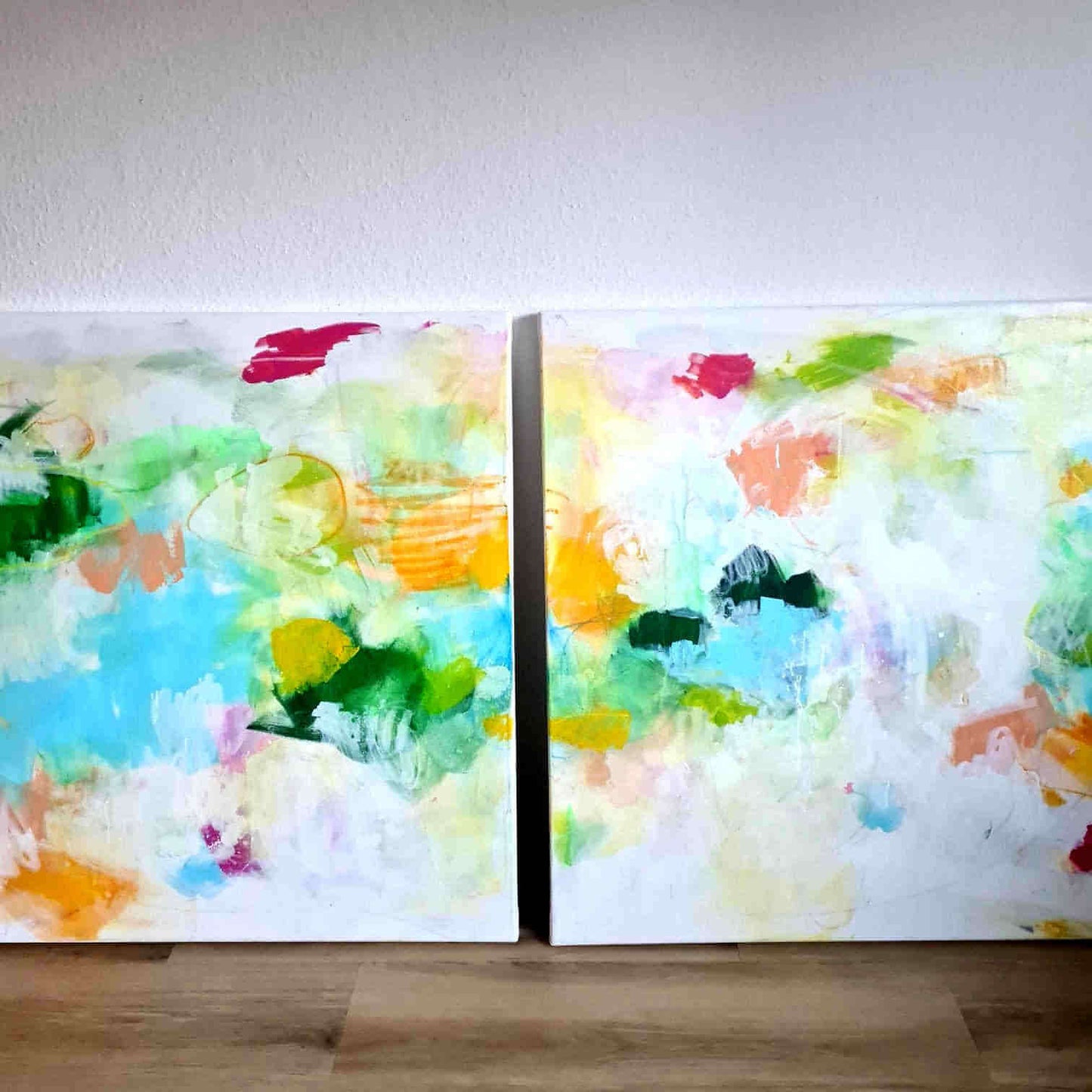 Ein Unikat in Pastell: Ein abstraktes Gemälde in frischen Farben - Atmosphäre verleihen Abstrakte Bilder & moderne Auftragsmalerei, abstrakte große bilder online kaufen, Auftrags Malere
