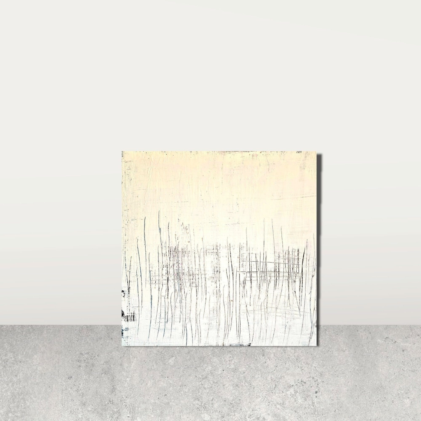 Vorfreude auf das Wochenende / 80 x 80 cm / weiss, Vorfreude auf das Wochenende / 160 x 100 cm / weiss, Vorfreude auf das Wochenende / 160 x 160 cm / weiss abstrakte acrylbilder auf leinwand