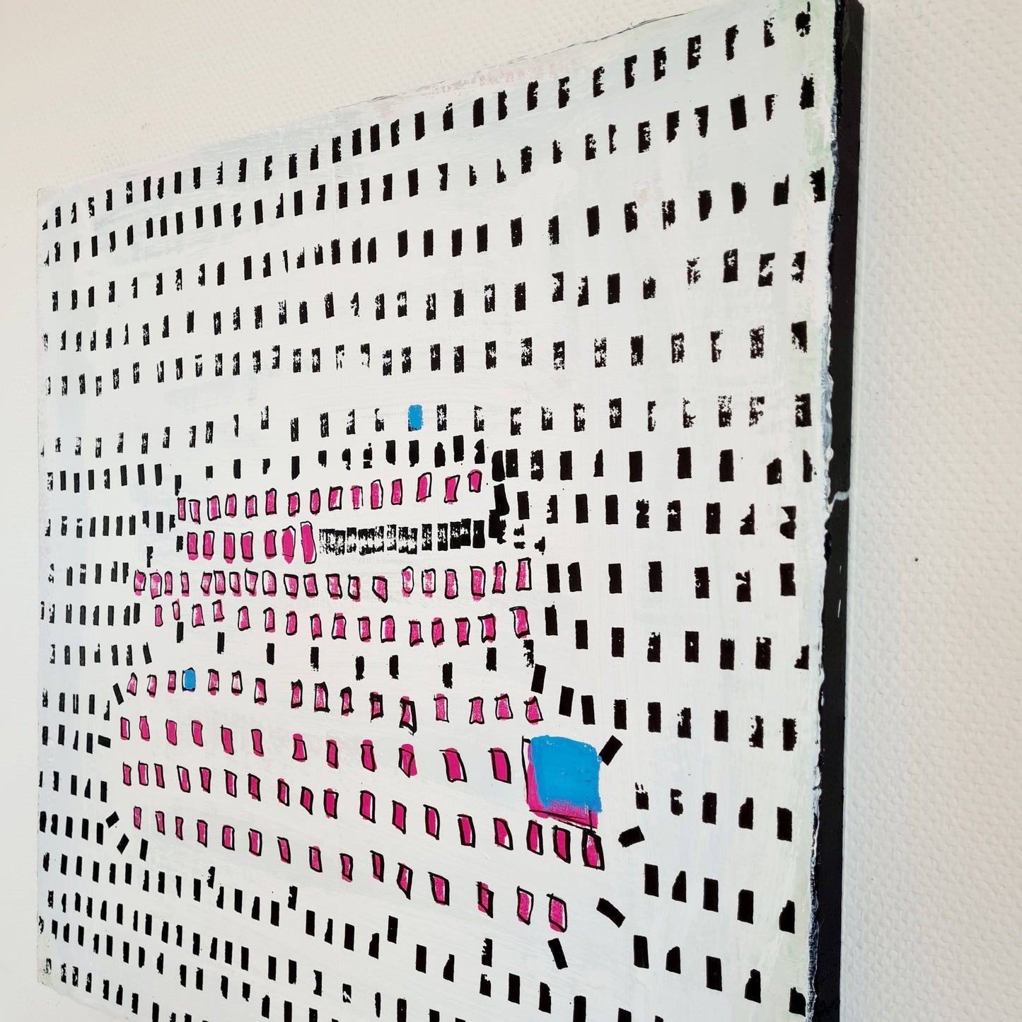 Ein minimalistisches Kunstwerk in Schwarz-Weiß Abstrakte Bilder & moderne Auftragsmalerei, abstrakte große bilder online kaufen, Auftrags Malere