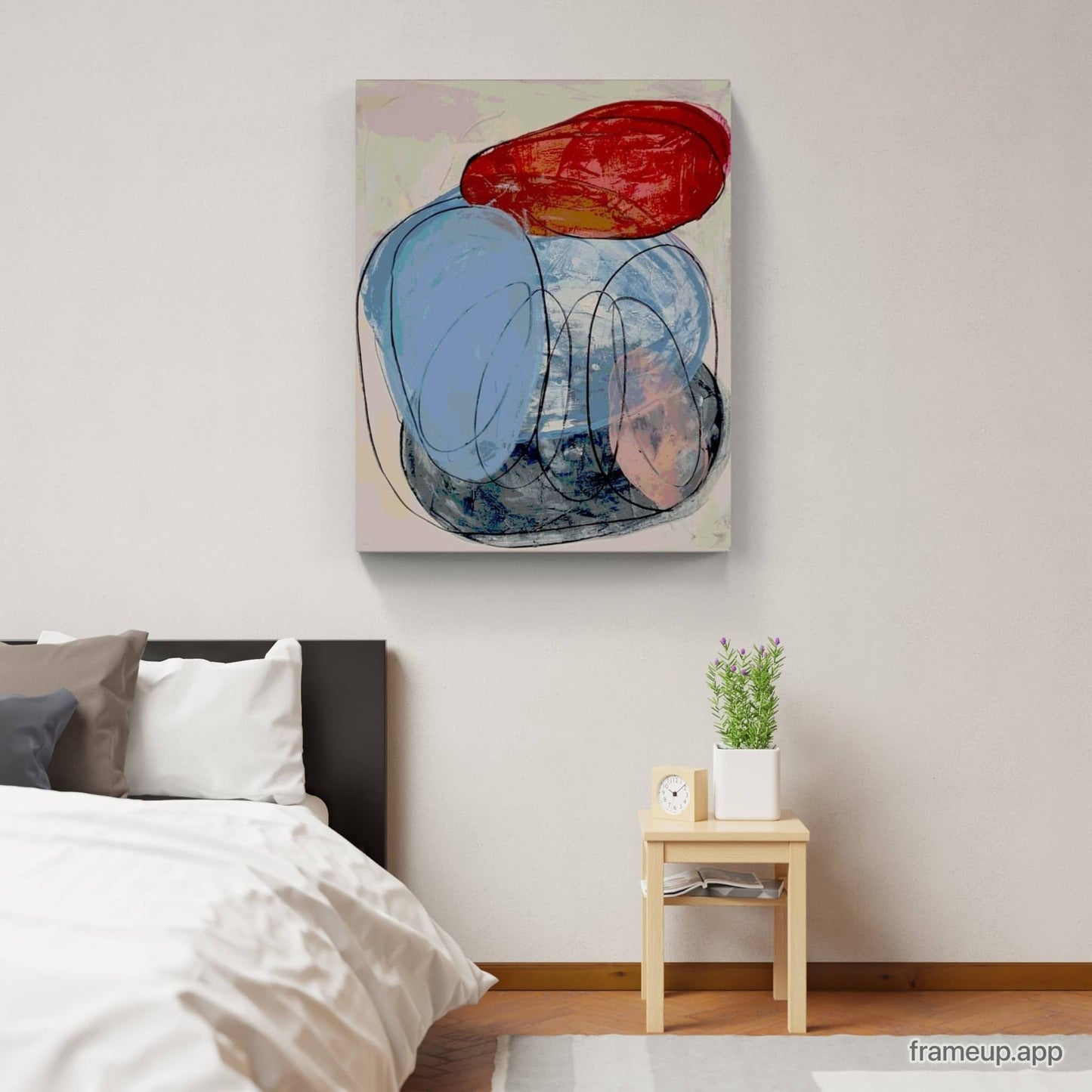 Abstrakte blaues Kunst als Auftrag für minimalistisches Wohnen Abstrakte Bilder & moderne Auftragsmalerei, abstrakte große bilder online kaufen, Auftrags Malere