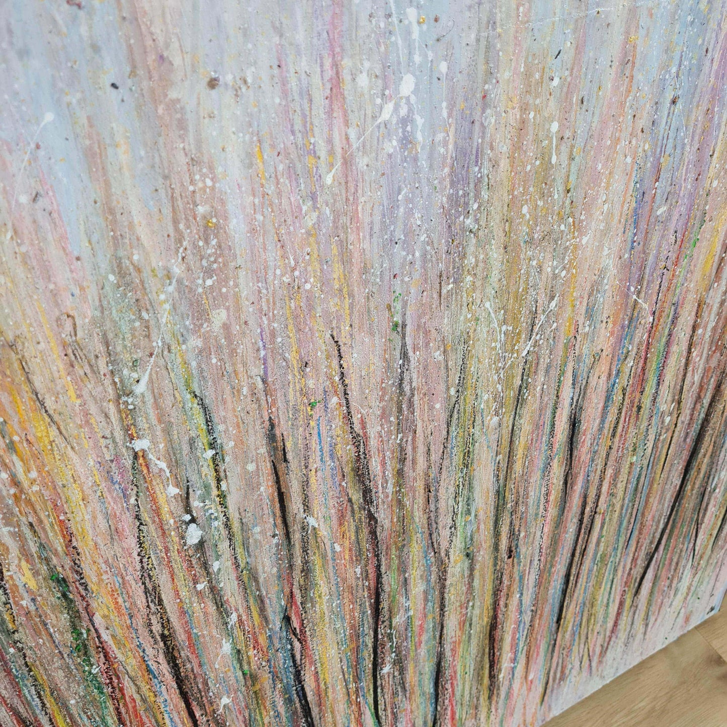 weiße Bilder - Kunst nach Maß - Lebendige Regenbogenfarben und faszinierender Goldeffekt" Abstrakte Bilder & moderne Auftragsmalerei, abstrakte große bilder online kaufen, Auftrags Malere