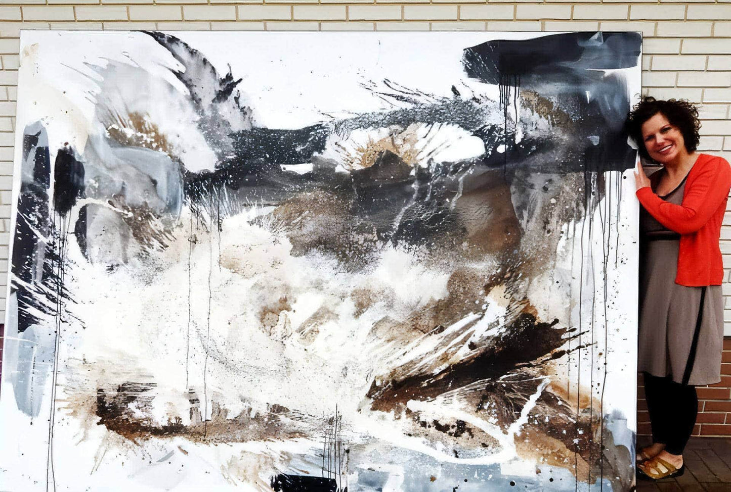 Kraftvolle Eleganz - Ein einzigartiges Kunstwerk in XXL-Format Abstrakte Bilder & moderne Auftragsmalerei, abstrakte große bilder online kaufen, Auftrags Malere