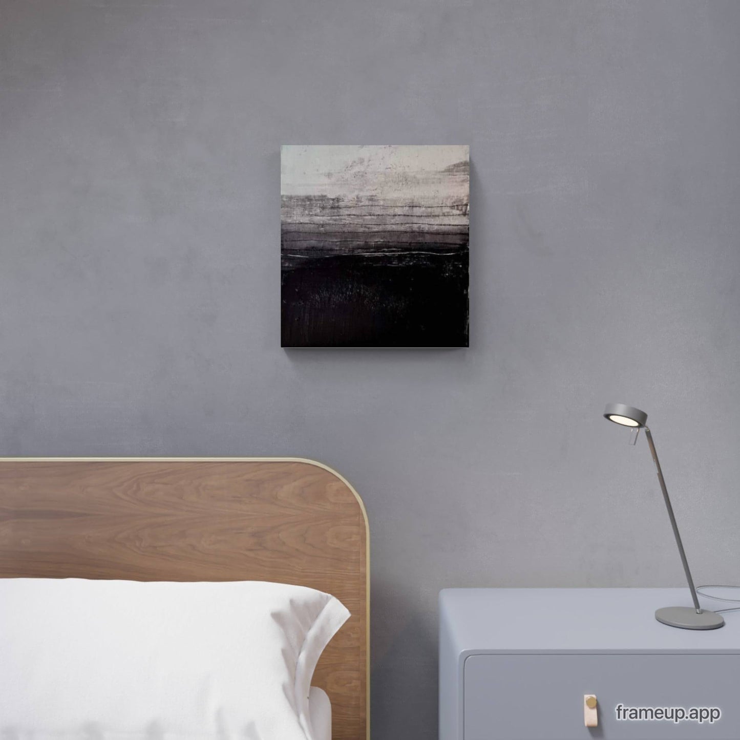 schwarzweißes Abstraktes Gemälde "Zwei Seiten (2)" aus regionalen Hölzern mit minimalistischem Design Abstrakte Bilder & moderne Auftragsmalerei, abstrakte große bilder online kaufen, Auftrags Malere