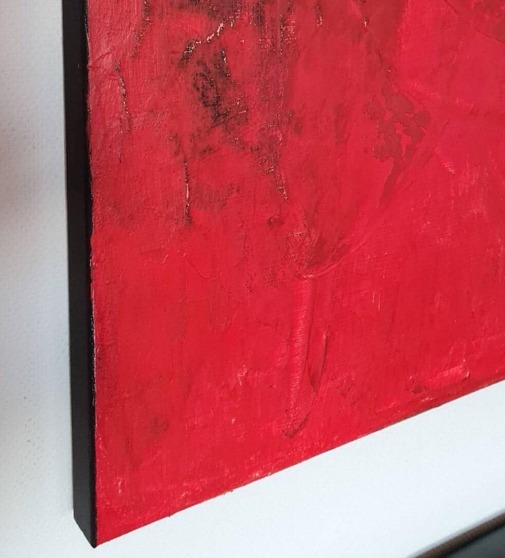Warme Herbstsonne / 120 x 120 cm / rot abstrakte acrylbilder auf leinwand