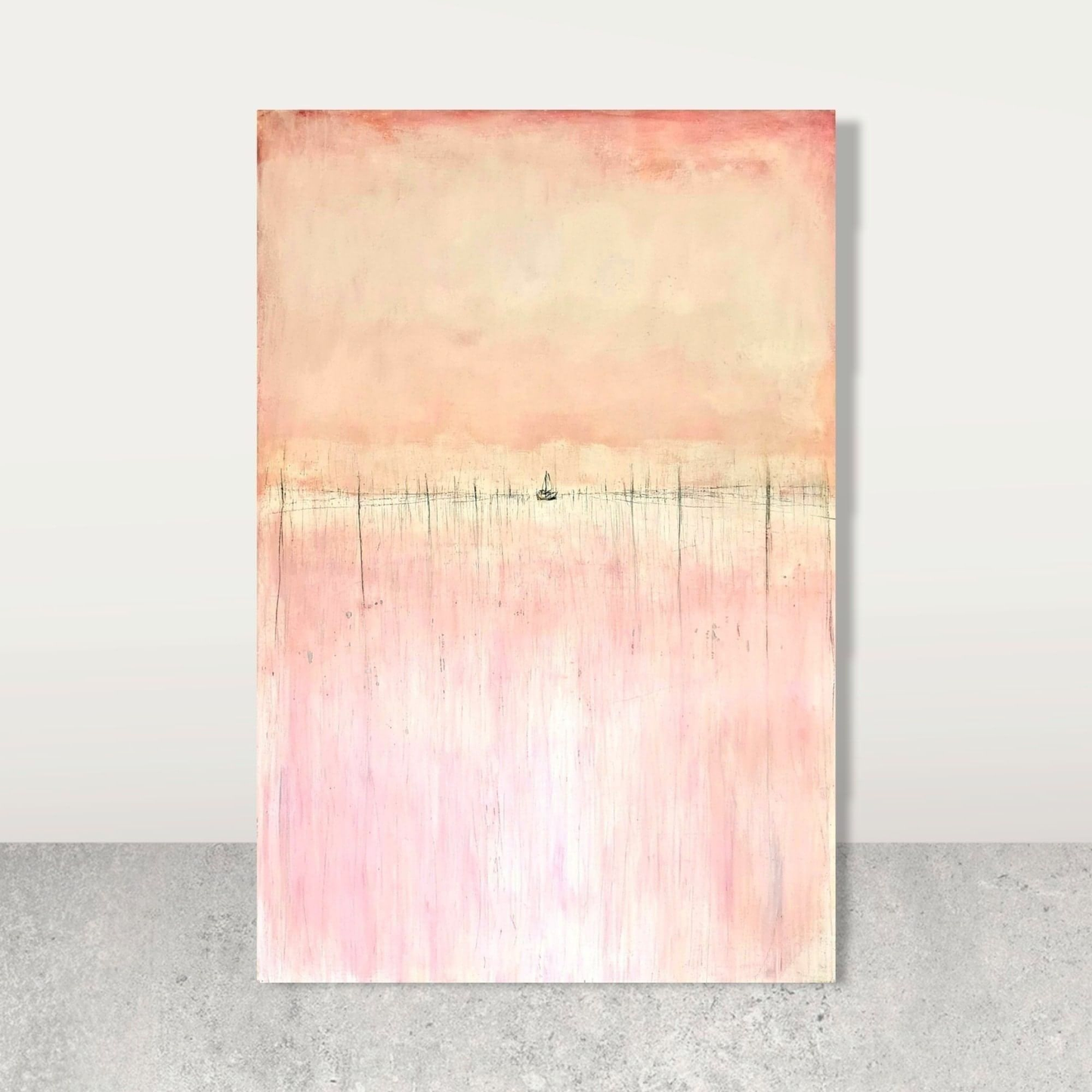 Traum vom Segelschein / 180 x 120 cm / rosa abstrakte acrylbilder auf leinwand