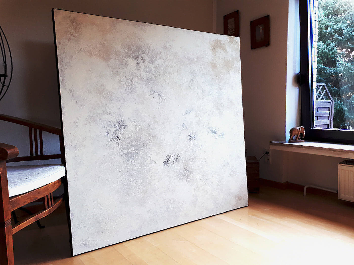 Bild in weiß und beige - Ein individuelles Kunstwerk für Ihre Wand "Meeresrauschen" Abstrakte Bilder & moderne Auftragsmalerei, abstrakte große bilder online kaufen, Auftrags Malere