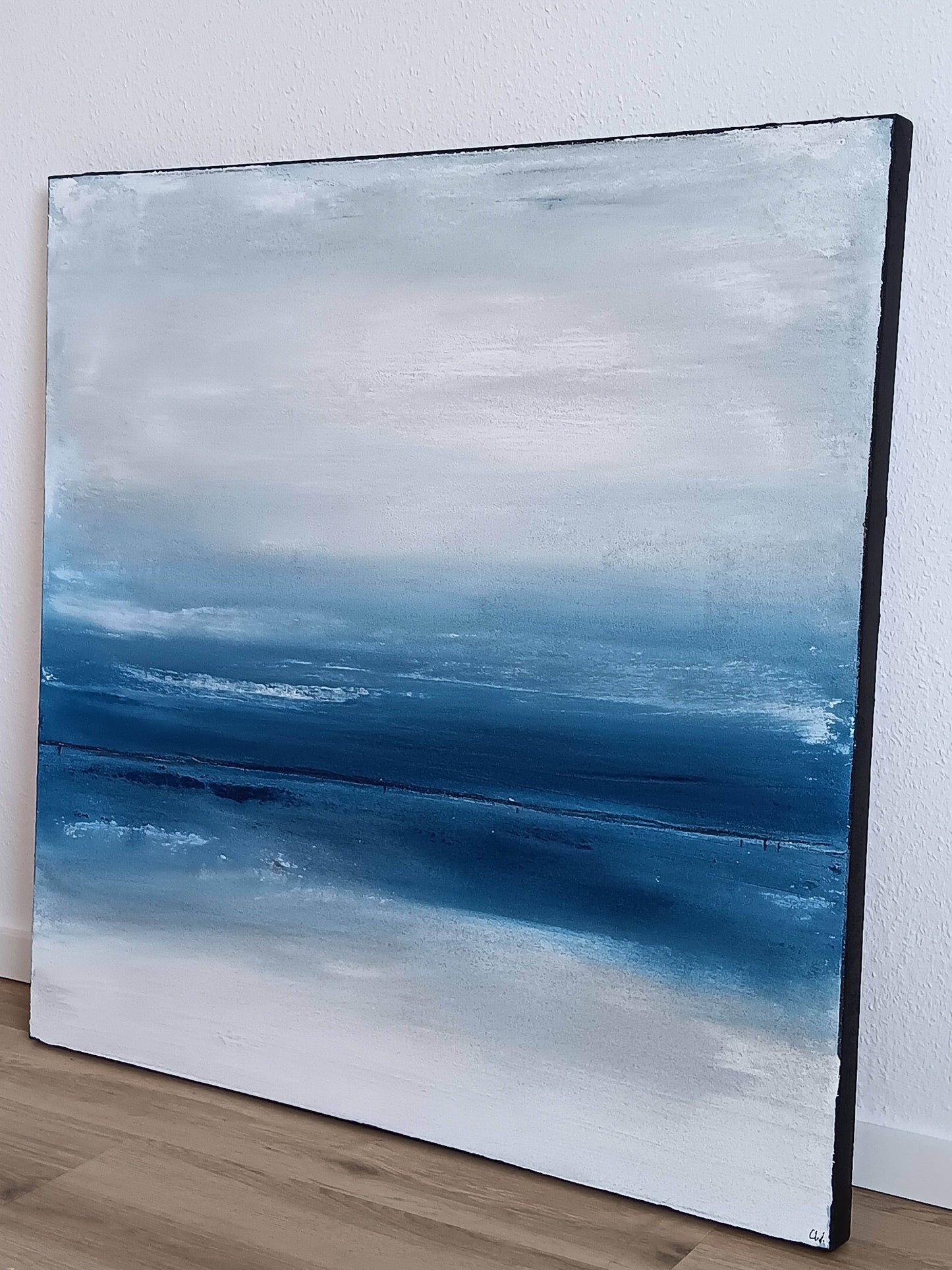 Alte Sandburgen / blau / 120 x 200 cm, Alte Sandburgen / blau / 120 x 100 cm, Alte Sandburgen / blau / 100 x 100 cm, Alte Sandburgen / blau / 70 x 200 cm, Alte Sandburgen / blau / 240 x 200 cm, Alte Sandburgen / weiss / 120 x 200 cm abstrakte acrylbilder auf leinwand