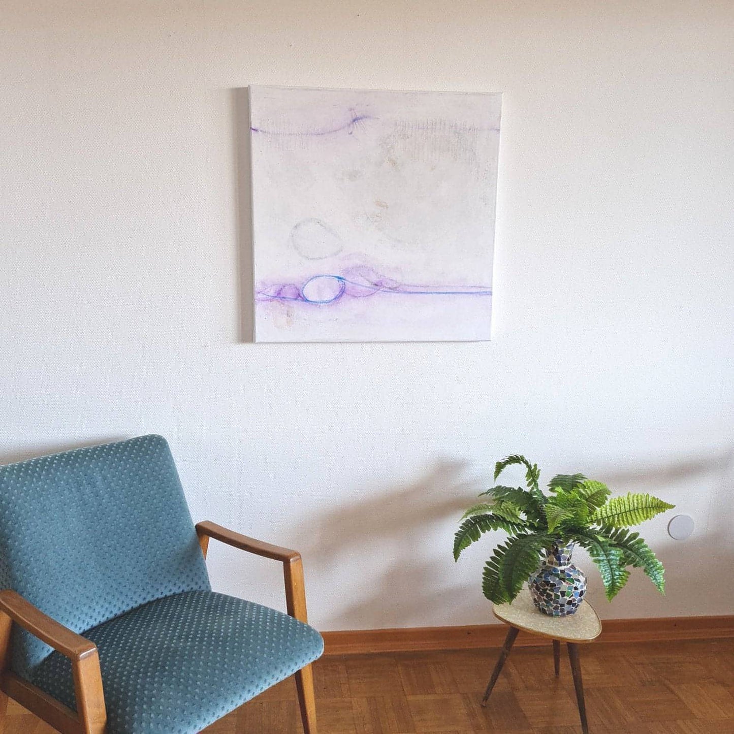 Sommeranfang in abstraktem Weiß: Acrylbild als individueller Auftrag Abstrakte Bilder & moderne Auftragsmalerei, abstrakte große bilder online kaufen, Auftrags Malere