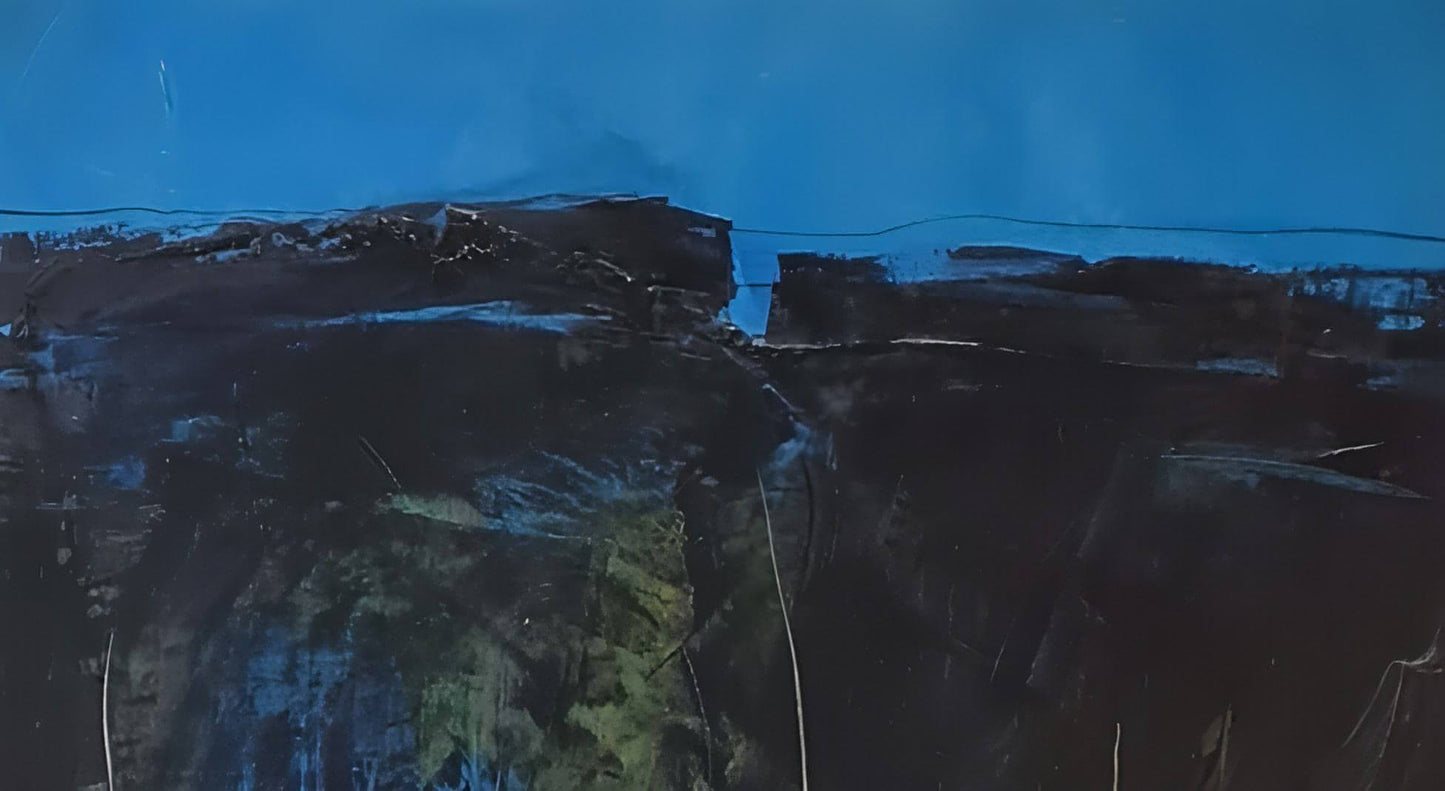 VORHANDEN / blaues abstraktes Bild - modern Art Abstrakte Bilder & moderne Auftragsmalerei, abstrakte große bilder online kaufen, Auftrags Malere