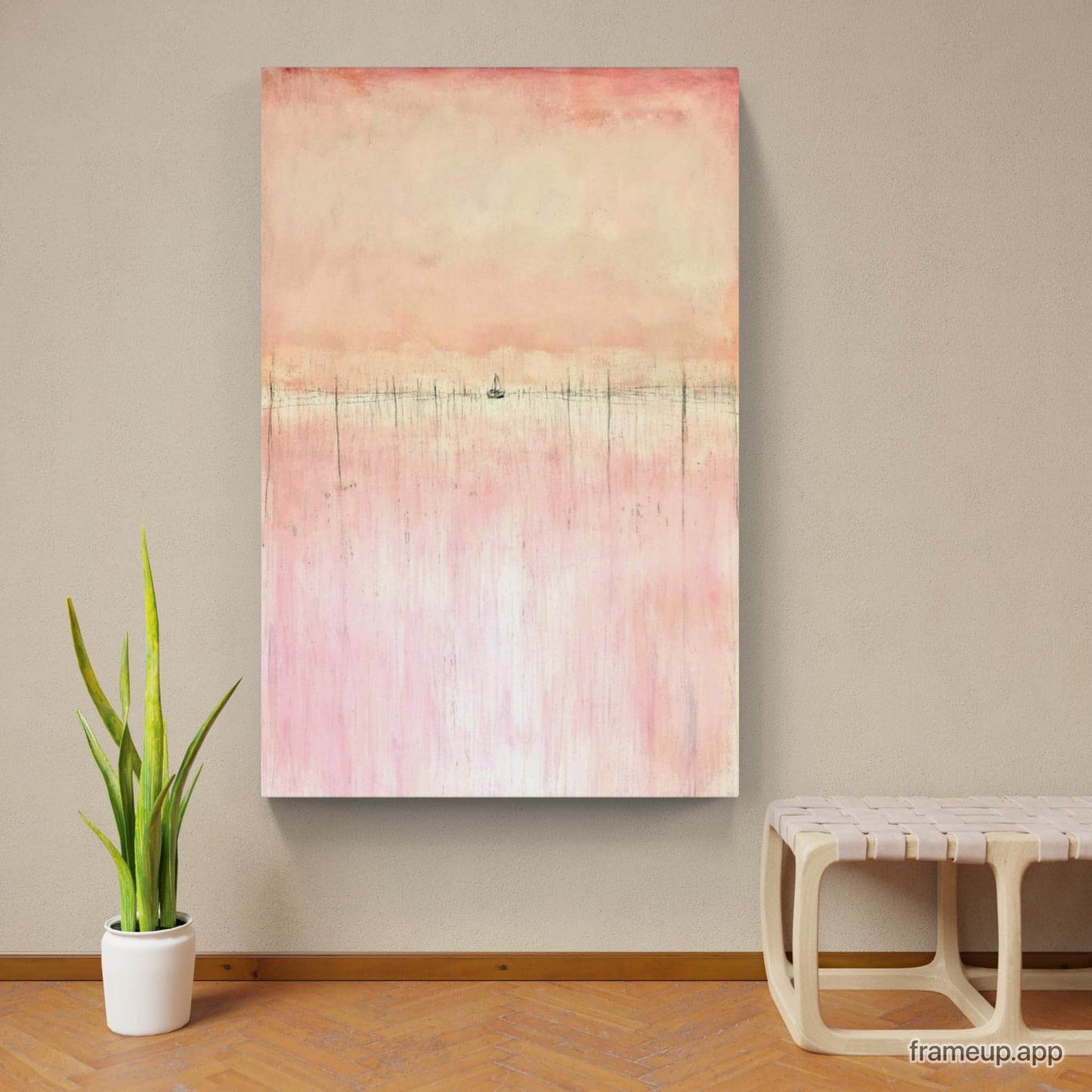 Traum vom Segelschein / 180 x 120 cm / rosa abstrakte acrylbilder auf leinwand