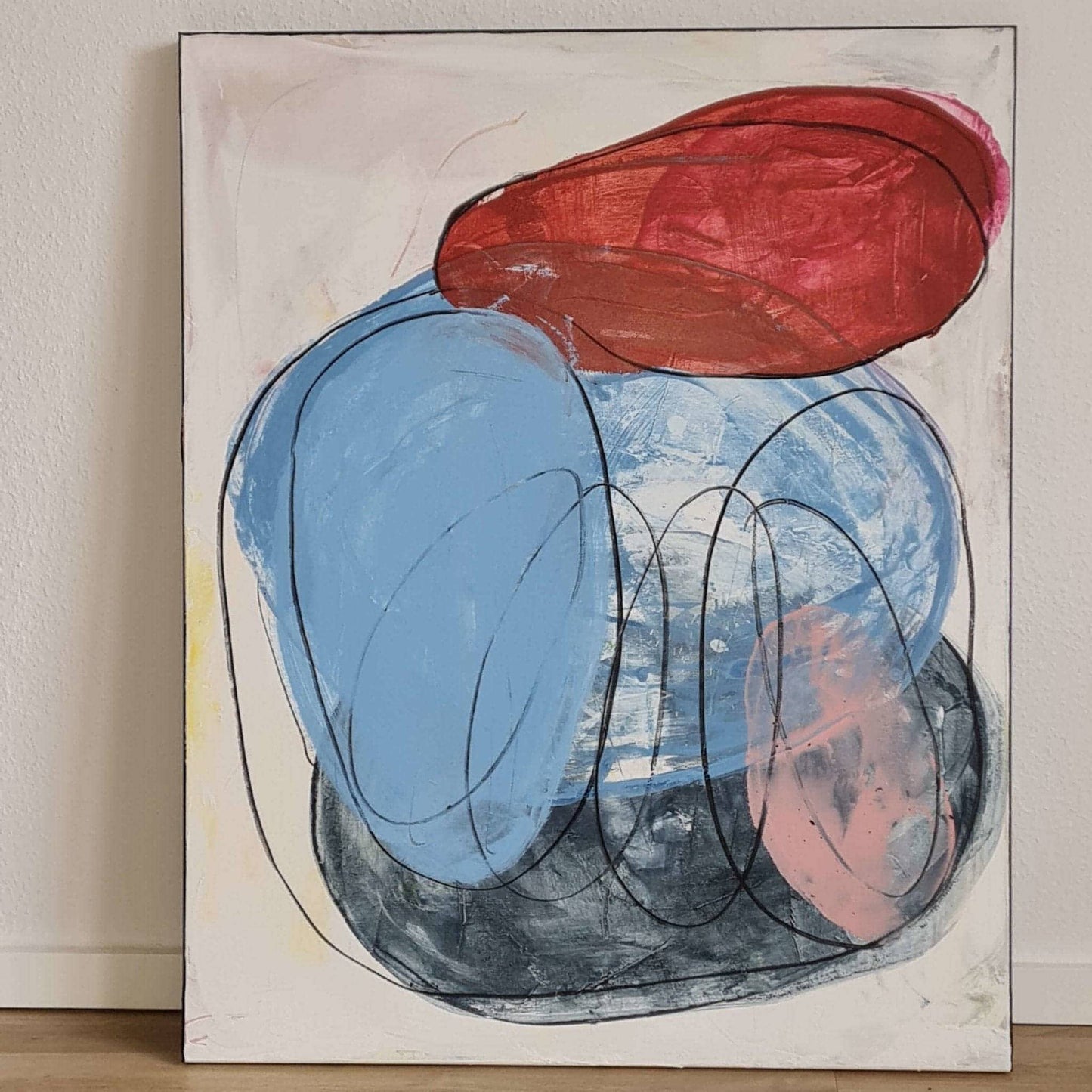 Abstrakte blaues Kunst als Auftrag für minimalistisches Wohnen Abstrakte Bilder & moderne Auftragsmalerei, abstrakte große bilder online kaufen, Auftrags Malere