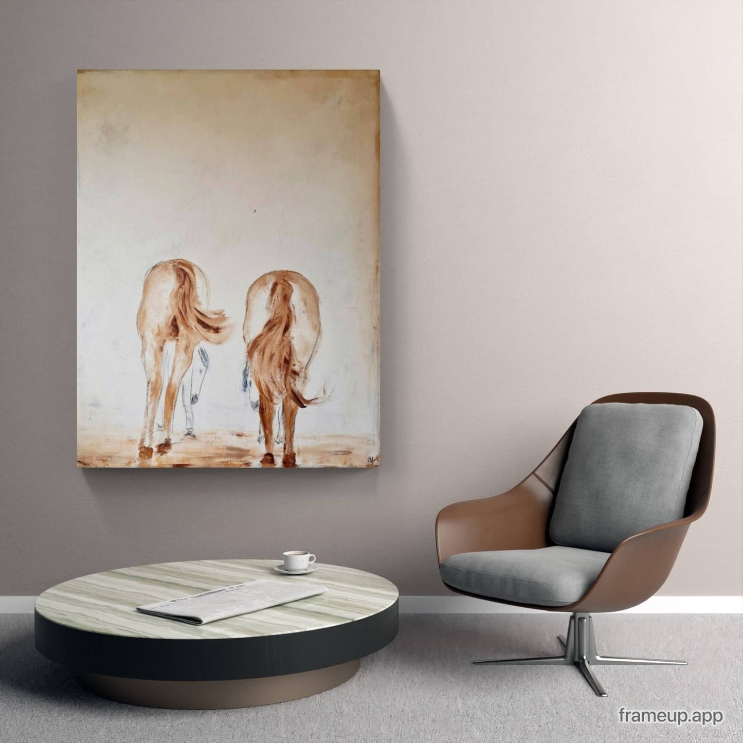 VORHANDEN / großes Pferde Bild / Elterliche Fürsorge / xxl / Art Abstrakte Bilder & moderne Auftragsmalerei, abstrakte große bilder online kaufen, Auftrags Malere