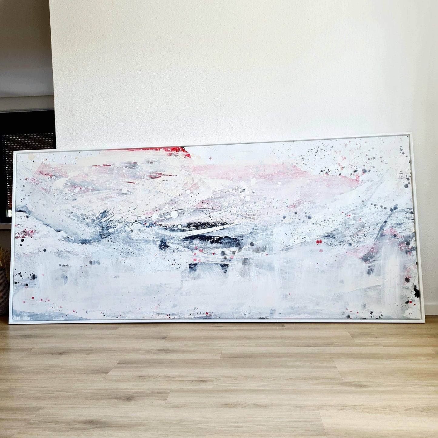 VORHANDEN / weisses bild inkl. Schattenfugenrahmen - modern art Abstrakte Bilder & moderne Auftragsmalerei, abstrakte große bilder online kaufen, Auftrags Malere