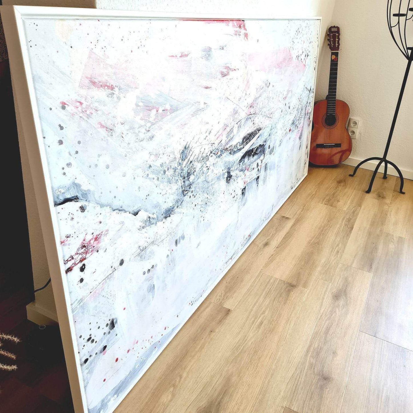 VORHANDEN / weisses bild inkl. Schattenfugenrahmen - modern art Abstrakte Bilder & moderne Auftragsmalerei, abstrakte große bilder online kaufen, Auftrags Malere