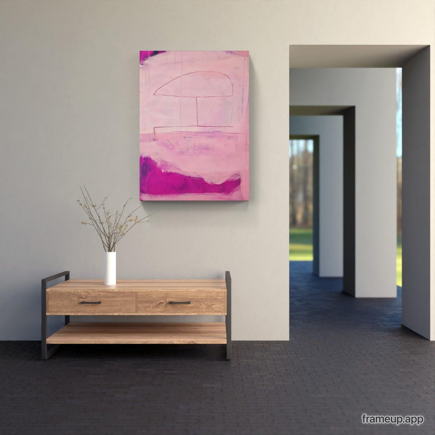 Abstraktes Bild in Pink - Moderne Kunst für Ihre Wohnräume Abstrakte Bilder & moderne Auftragsmalerei, abstrakte große bilder online kaufen, Auftrags Malere