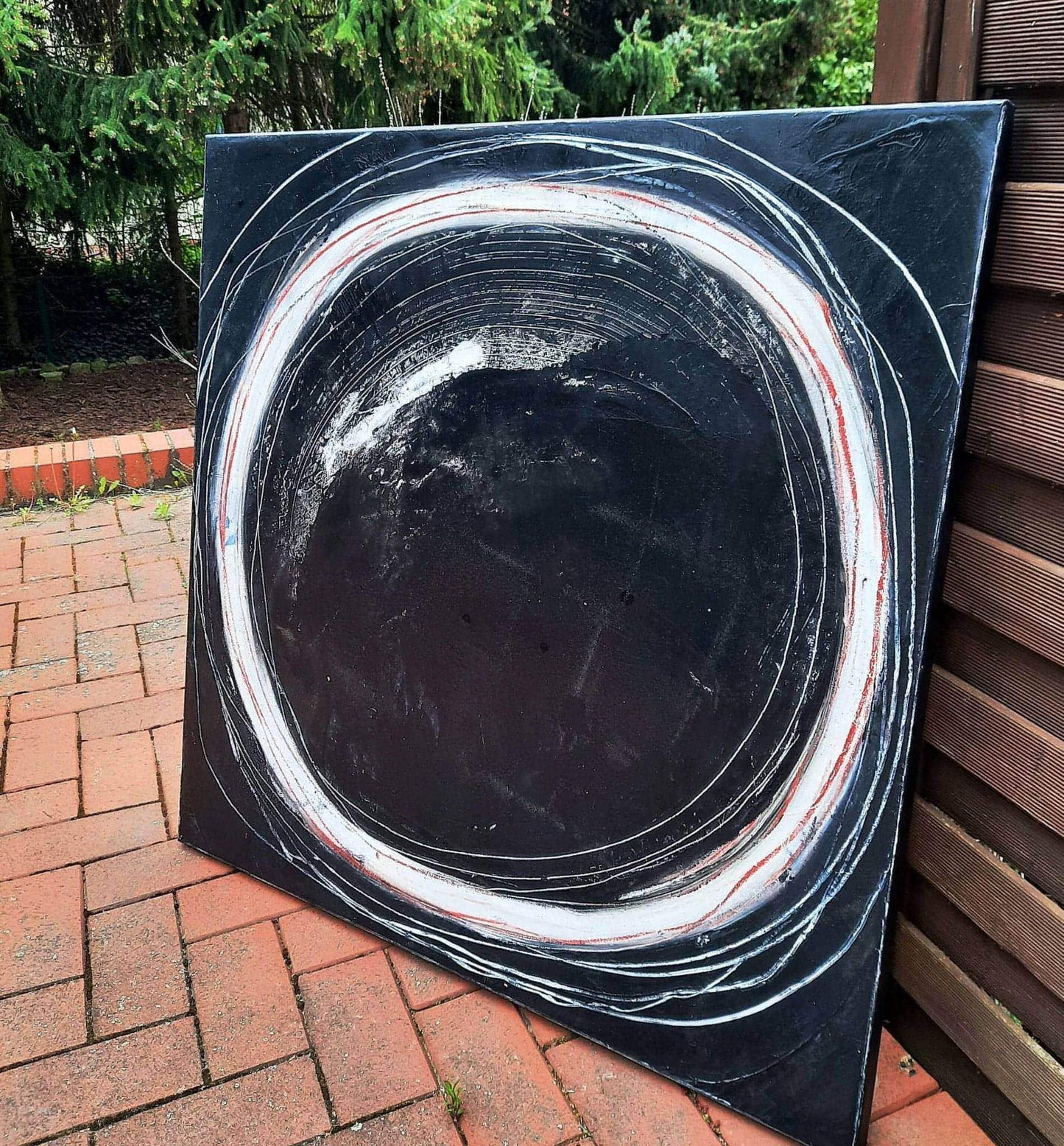 Im Laufe des Tages 120 x 120 cm / s/w abstrakte acrylbilder auf leinwand