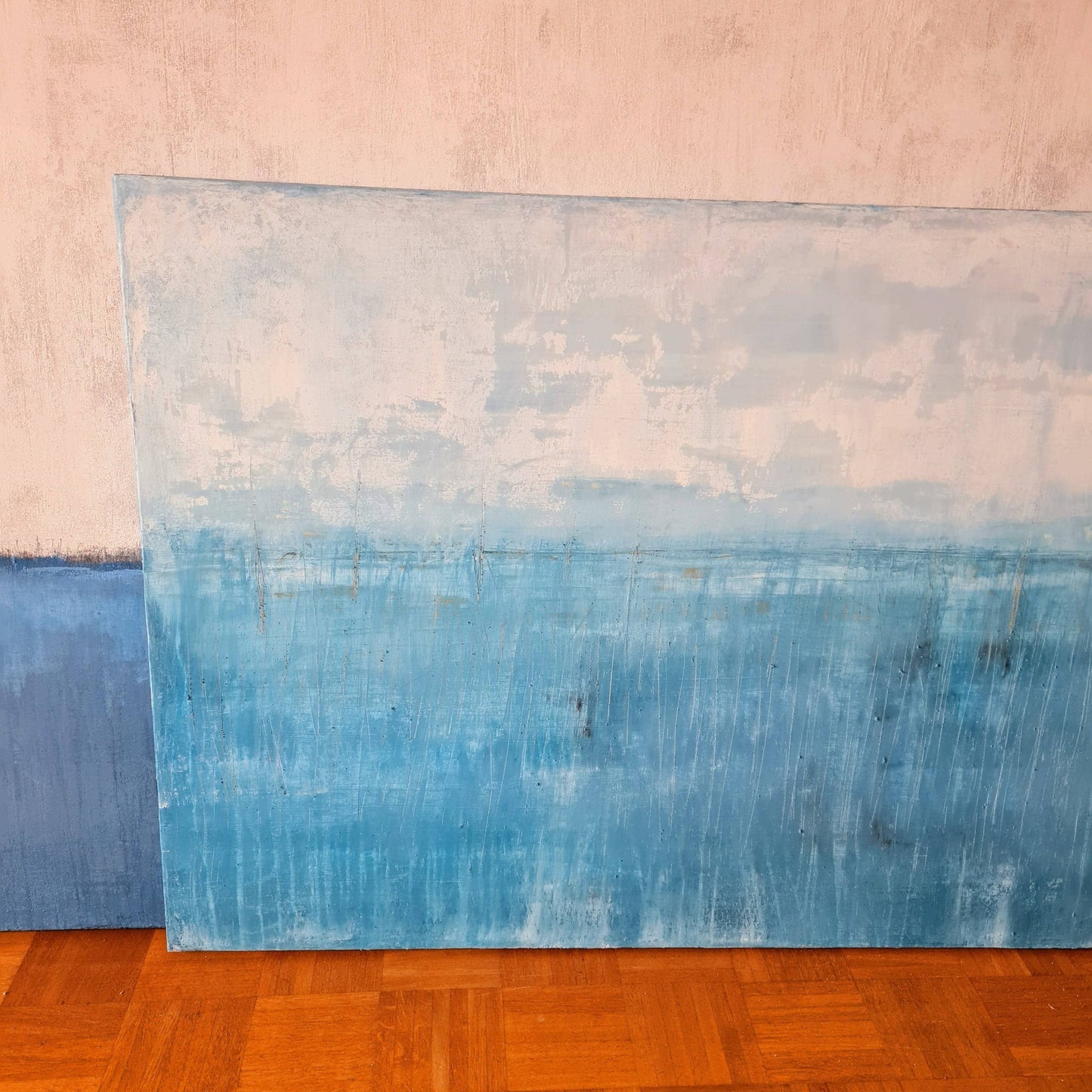Kälteeinbruch / 150 x 100 cm / blau Kunst