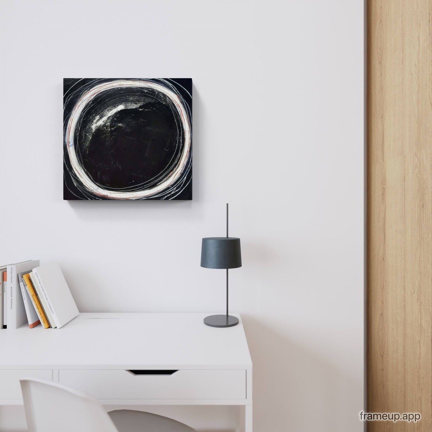 Im Laufe des Tages 120 x 120 cm / s/w abstrakte acrylbilder auf leinwand