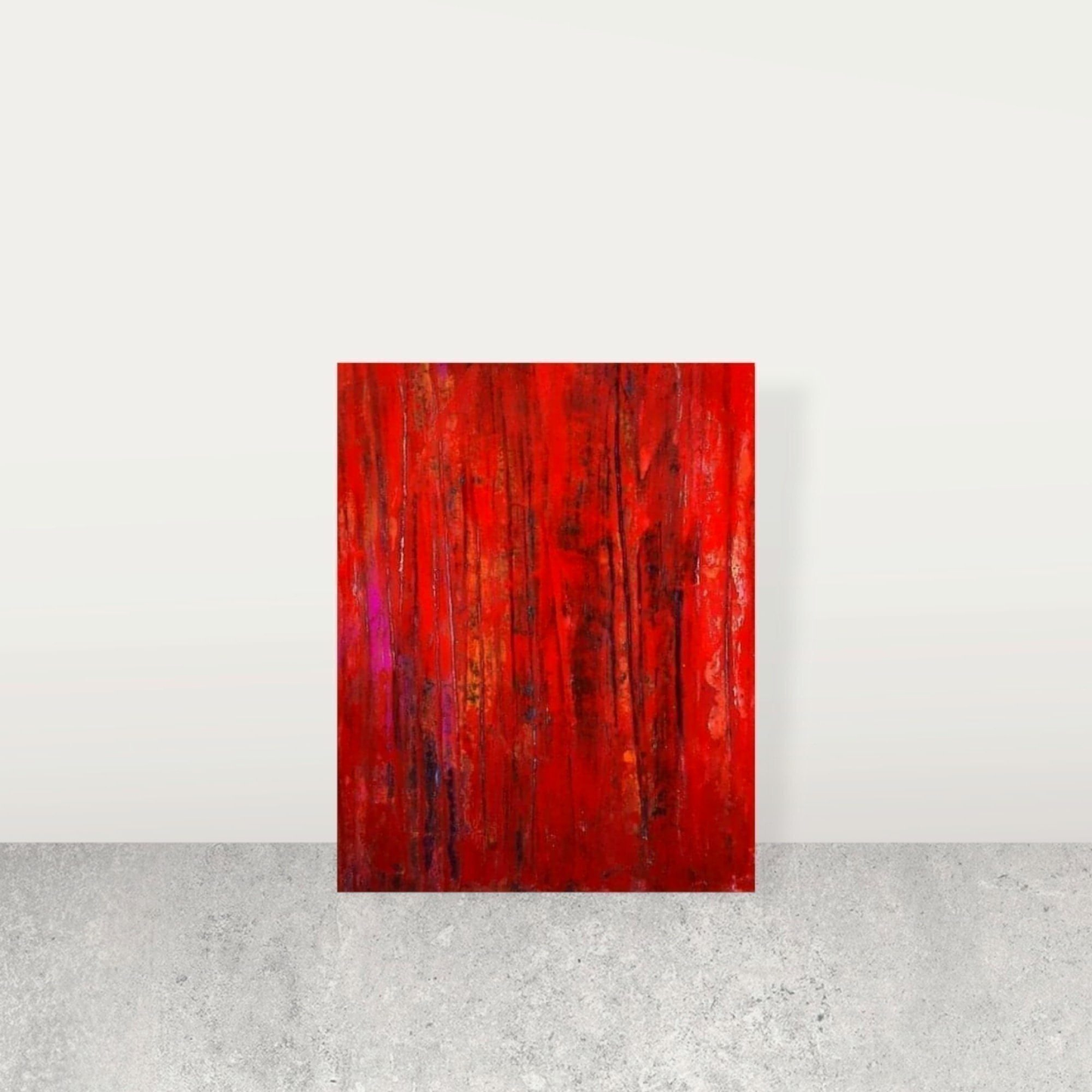 Durchblick / 100 x 80 cm / rot, Durchblick / 120 x 120 cm / rot, Durchblick / 160 x 160 cm / rot abstrakte acrylbilder auf leinwand