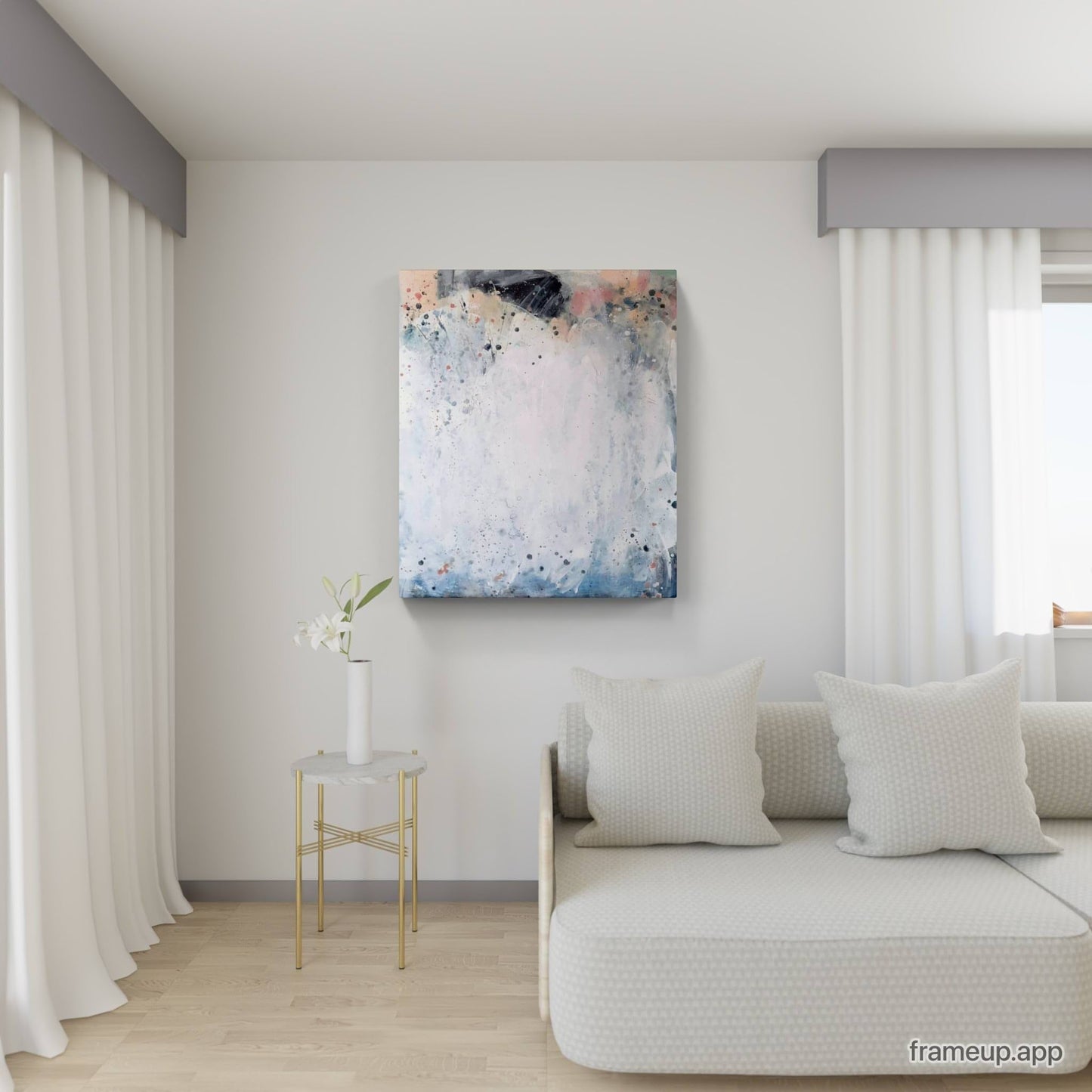 Pastellgemälde in 120 x 100 cm als Hommage an den beginnenden Frühling Abstrakte Bilder & moderne Auftragsmalerei, abstrakte große bilder online kaufen, Auftrags Malere