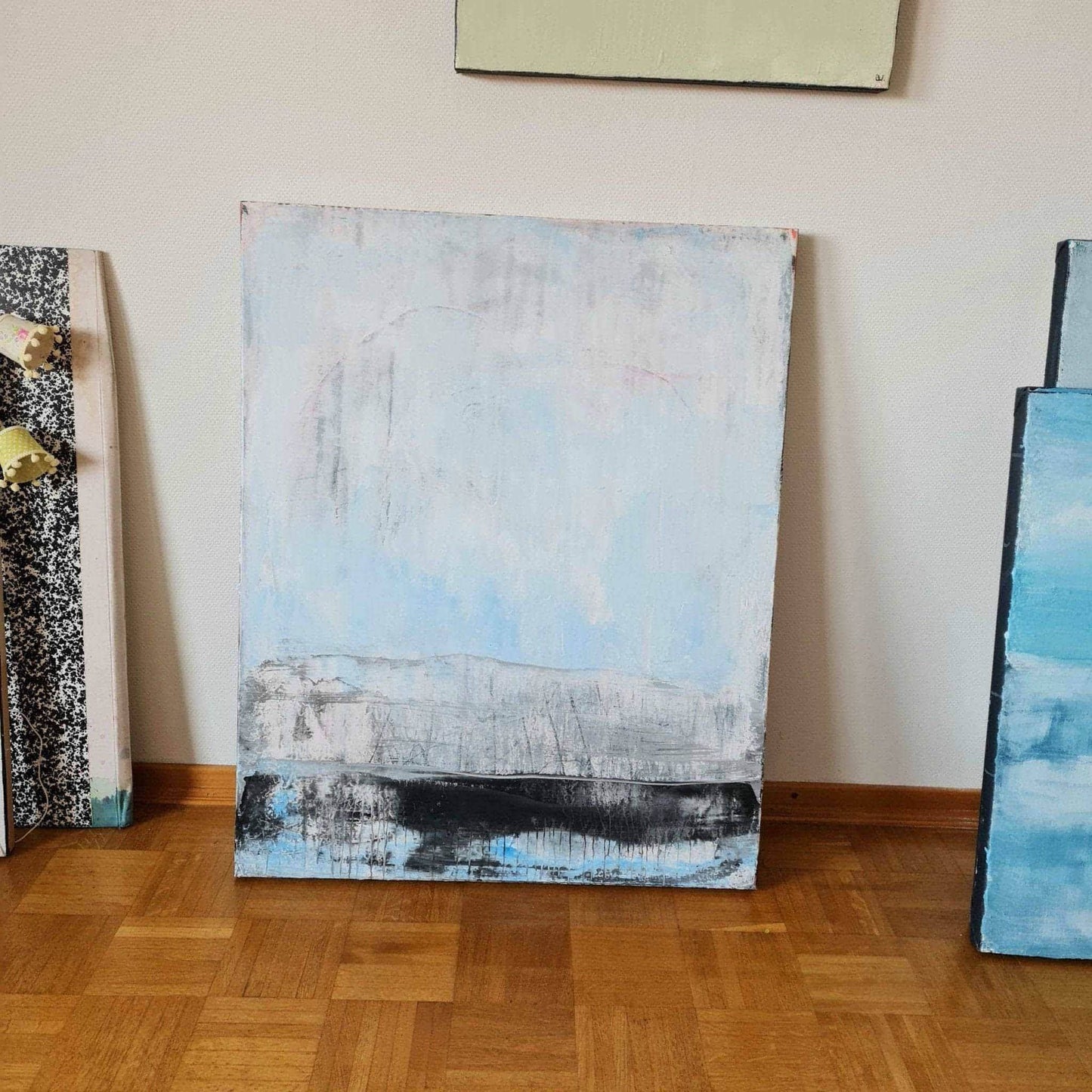 Harzwanderung / 100 x 80 cm / blau, Harzwanderung / 120 x 100 cm / blau, Harzwanderung / 140 x 140 cm / blau, Harzwanderung / 200 x 120 cm / blau abstrakte acrylbilder auf leinwand