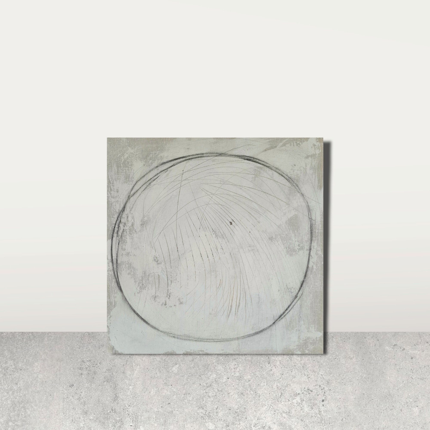 Minimalistisches Kunstwerk in Kratztechnik auf Naturleinen Abstrakte Bilder & moderne Auftragsmalerei, abstrakte große bilder online kaufen, Auftrags Malere