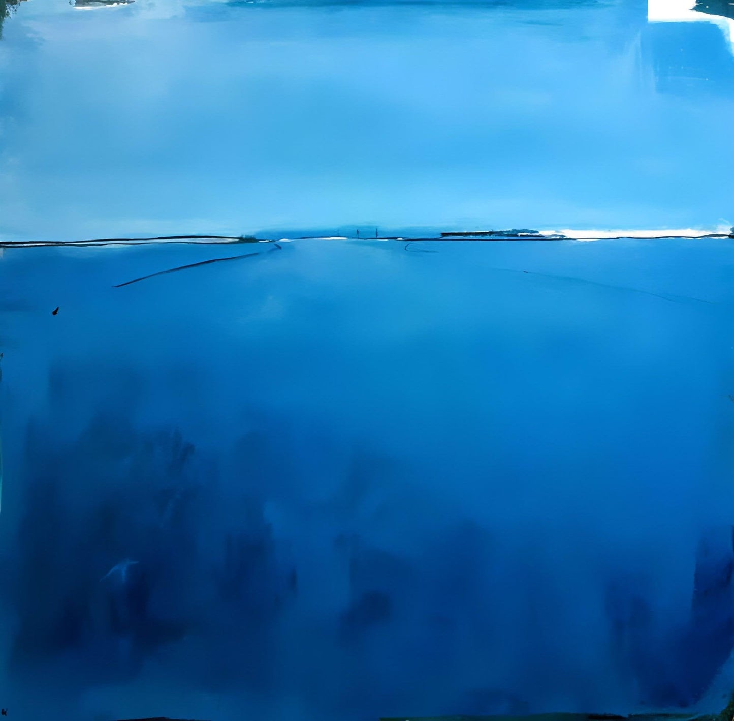 Ausflüge / 100 x 100 cm / blau, Ausflüge / 120 x 120 cm / blau, Ausflüge / 100 x 160 cm Hochformat / blau abstrakte acrylbilder auf leinwand