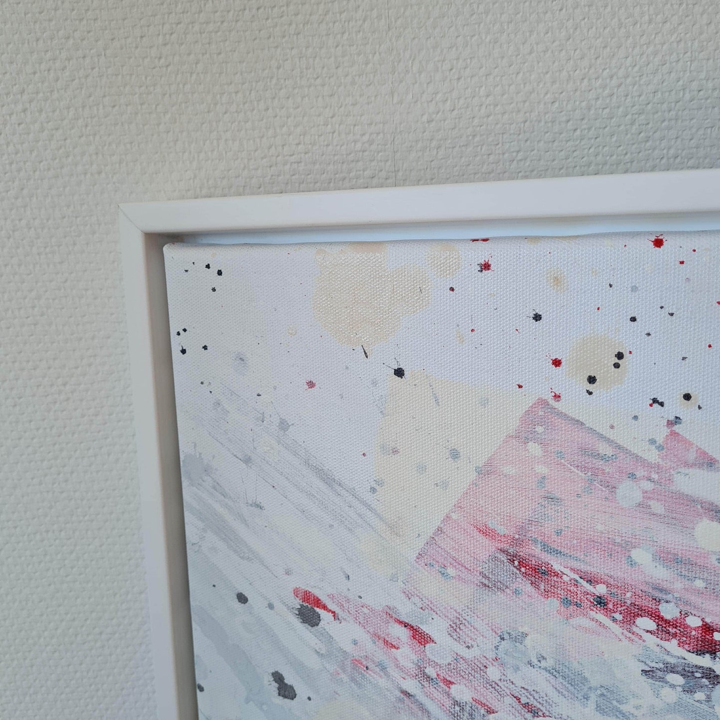 Anreise inkl. Schattenfugenrahmen in weiß / 230 x 100 cm / weiss abstrakte acrylbilder auf leinwand