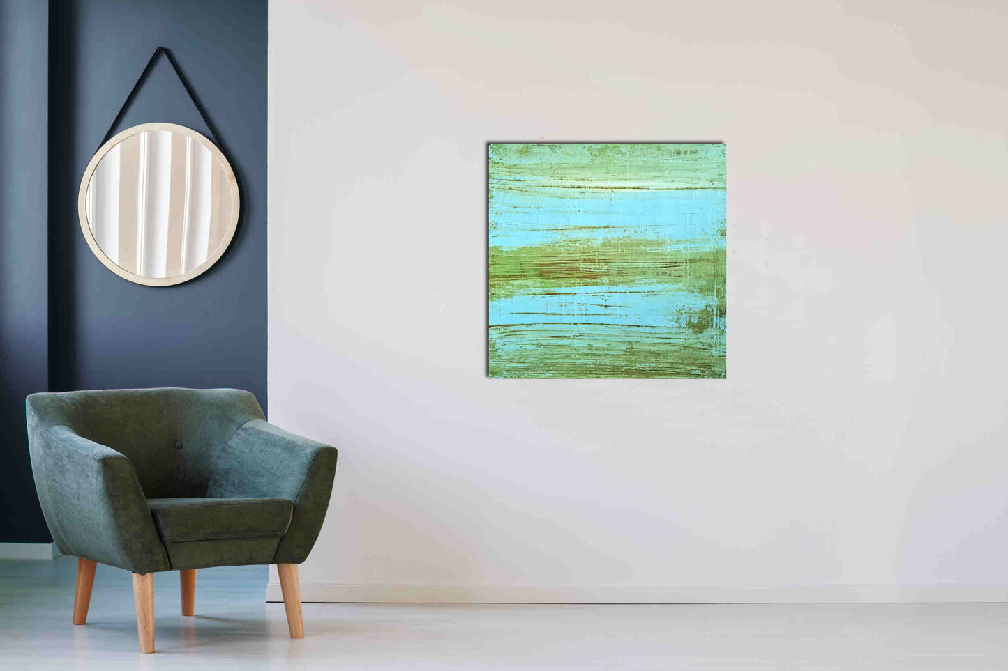 Bild "Zwischen den Farbwellen" 100 x 100 cm - Auftragskunst