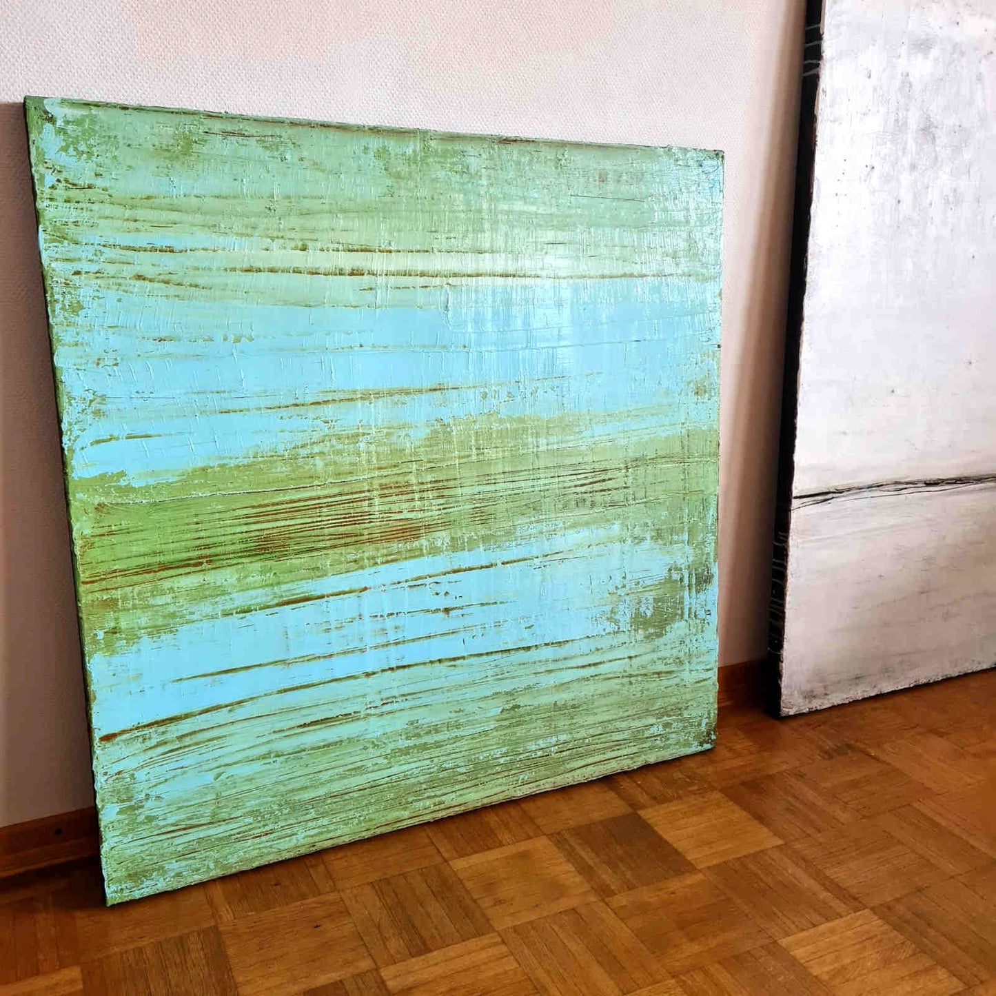 Bild "Zwischen den Farbwellen" 100 x 100 cm - Auftragskunst