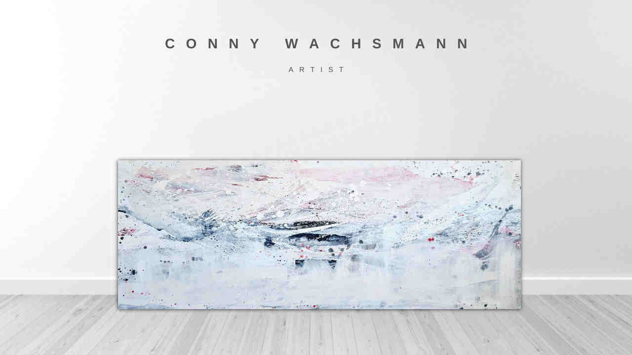 Anreise inkl. Schattenfugenrahmen in weiß / 230 x 100 cm / weiss abstrakte acrylbilder auf leinwand