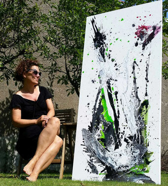 Die perfekte Kunst für den Treppenaufgang Abstrakte Bilder & moderne Auftragsmalerei