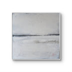 Abstraktes Gemälde – 100 x 100 cm Landgang weiß - Studienreihe – XXL Kunstwerk als Blickfang im Wohnraum