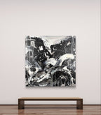 Personalisierte Auftragskunst und Gemälde: schwarzwei-bild-100-x-100-cm-schwung – Kategorie: Originalgemälde – Hersteller: Conny Wachsmann, Artist