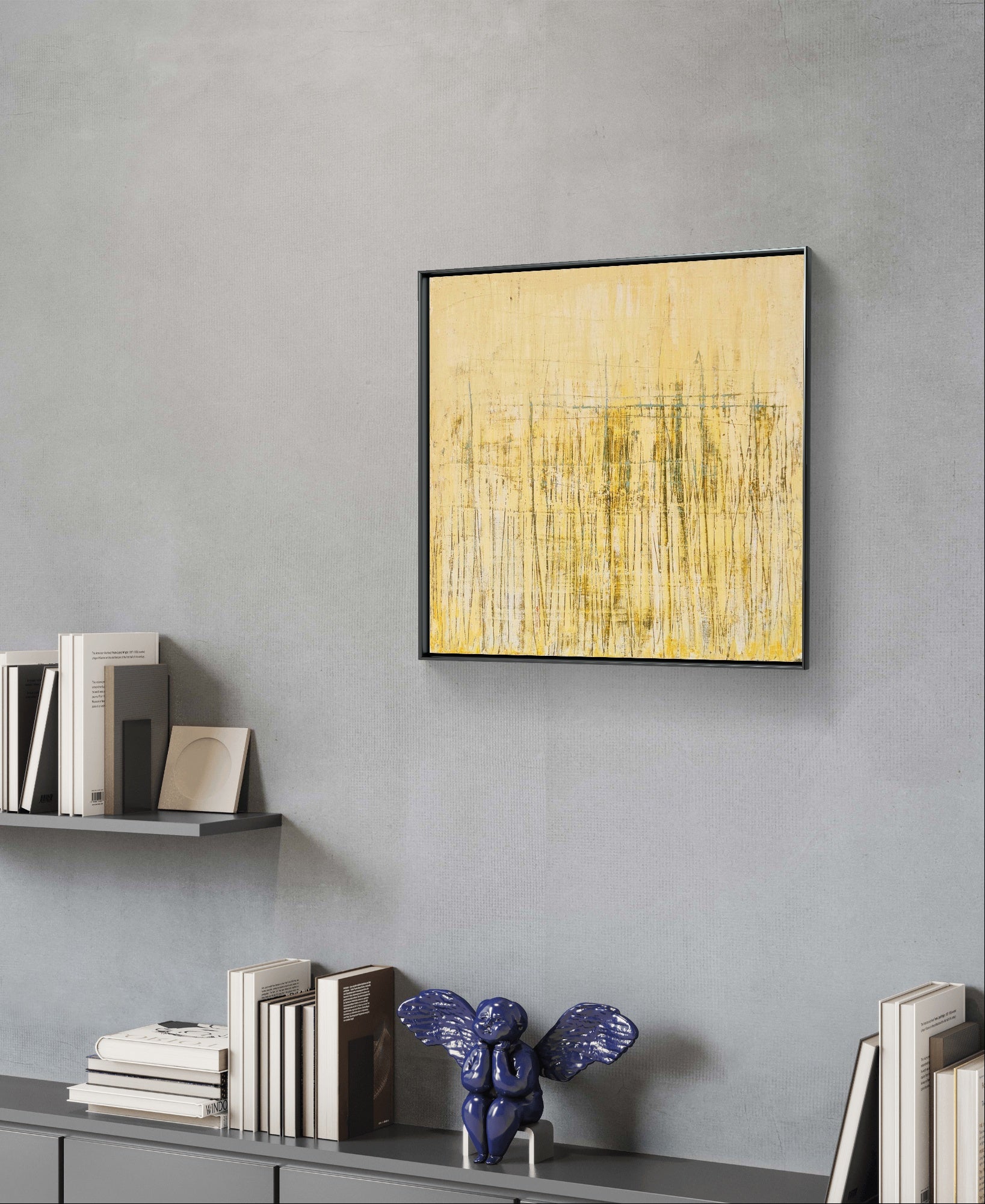 Personalisierte Auftragskunst und Gemälde: gelbe-abstrakte-bilder – Kategorie: Originalgemälde – Hersteller: