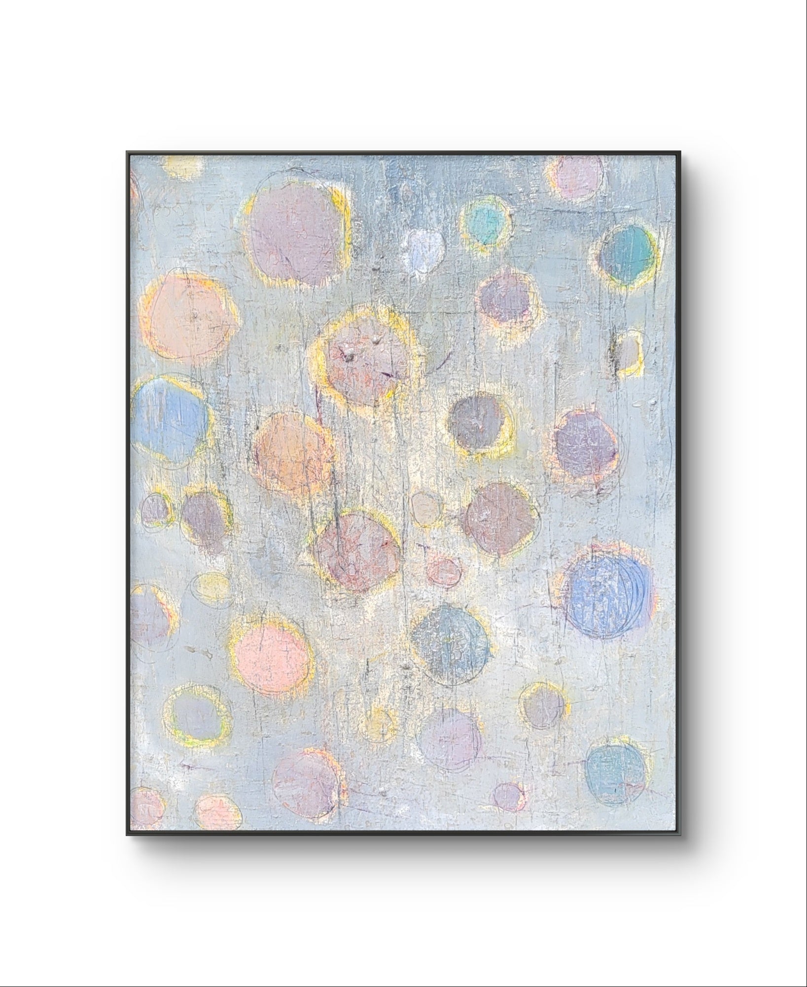 Hellblaues - Bild - Frühlingsnebel – sofort versandbereites Leinwandbild in nan, großes Kunstwerk für moderne Wohnräume