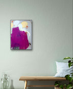 Abstraktes Gemälde für Lounge – Friedliches Landleben 60x40cm – Lounge Einzelstück Verfügbar – Abstrakte Wandkunst über Sofa