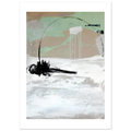 Graues Poster "Freiraum 4“ – Moderne Kunst für offene Wohnbereiche