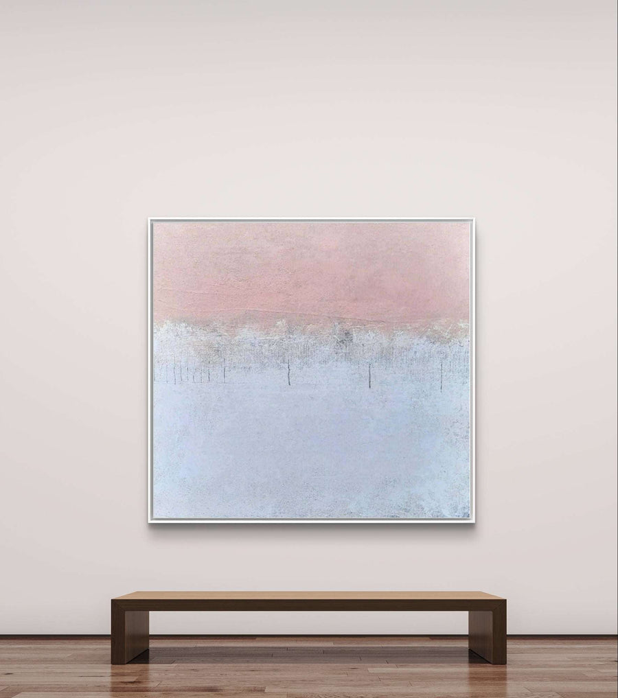 Abstraktes Gemälde – Ich-will-nachhause – Abstrakte Wandkunst über Sofa